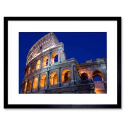 "Artery8 Rome Coliseum Romans Italy Arches Home Decor 12x16"" Framed Art Print in Blue - Size: W12"" x H16""" - thumbnail 1