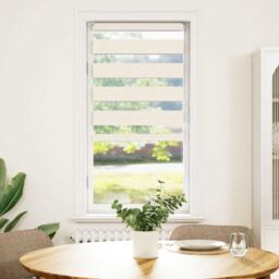Berkfield Home Zebra Blind Marble Beige 60x150 cm Fabric Width 55.9 cm Polyester - thumbnail 2