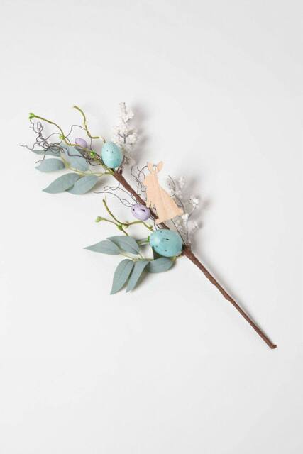Homescapes Easter Egg & Bunny Artificial Stem in Blue - image 1