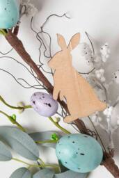 Homescapes Easter Egg & Bunny Artificial Stem in Blue - thumbnail 3