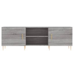 Berkfield Home TV Cabinet Grey Sonoma 150x30x50 cm Engineered Wood - Size: 150 x 30 x 50 cm - thumbnail 5