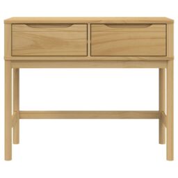 Berkfield Home Console Table FLORO Wax Brown 89.5x36.5x73 cm Solid Wood Pine - thumbnail 5