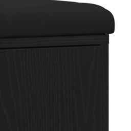 Berkfield Home Storage Bench Black Oak 100x30x48 cm Engineered Wood - Size: 100 x 30 x 48 cm - thumbnail 9