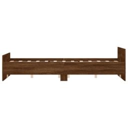 Berkfield Home Bed Frame with Headboard & Footboard Brown Oak 140x190 cm - thumbnail 5
