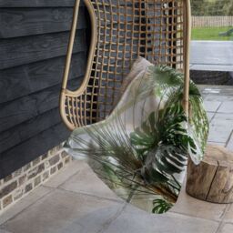 Benjamin Tate Design Green plants in botanical garde Designer Blanket in Natural - Size: 120 cm x 150 cm - thumbnail 3