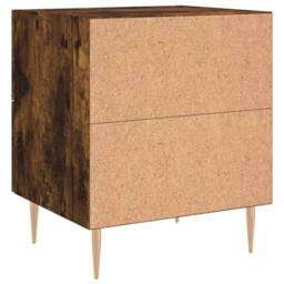 Berkfield Home Modern Bedside Cabinet Smoked Oak 40x35x47.5 cm Engineered Wood in Brown - thumbnail 8