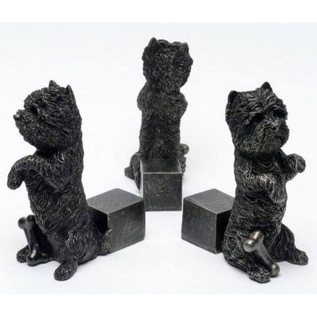 Jardinopia West Highland Terrier Plant Pot Feet - Set of 3 in Black - image 1