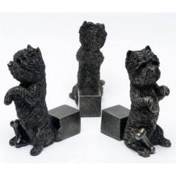 Jardinopia West Highland Terrier Plant Pot Feet - Set of 3 in Black