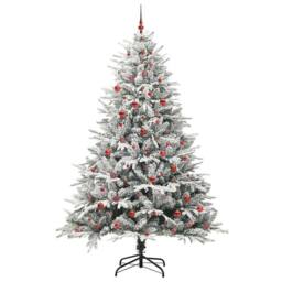Berkfield Home Artificial Pre-lit Christmas Tree with Ball Set Green 240 cm - thumbnail 4