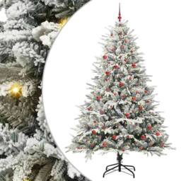 Berkfield Home Artificial Pre-lit Christmas Tree with Ball Set Green 240 cm - thumbnail 2