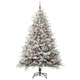 Berkfield Home Artificial Pre-lit Christmas Tree with Ball Set Green 240 cm - thumbnail 3