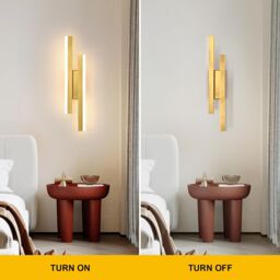 COMELY Indoor Wall Lights, 16W Gold Modern Wall Lights, Warm White 3000K - thumbnail 6