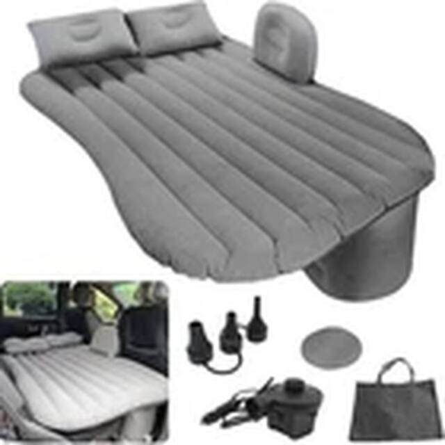 EONLION Inflatable Car Air Bed Back Rear Seat Rest Foldable Mattress in Grey - image 1