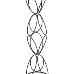 Wyld and Coco Coat Stand Black Metal 160 cm Freestanding Jacket Rack Industrial - thumbnail 2