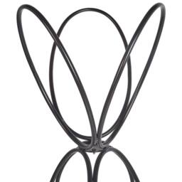 Wyld and Coco Coat Stand Black Metal 160 cm Freestanding Jacket Rack Industrial - thumbnail 4