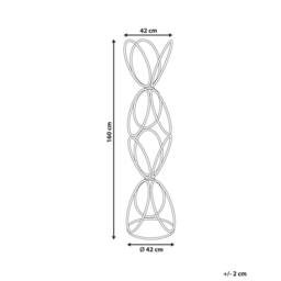 Wyld and Coco Coat Stand Black Metal 160 cm Freestanding Jacket Rack Industrial - thumbnail 3