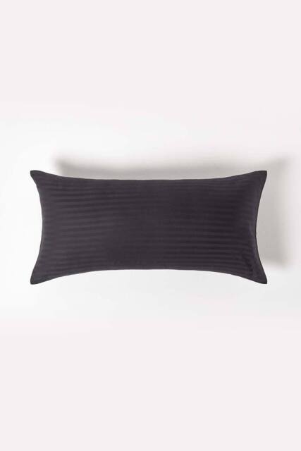Homescapes Continental Egyptian Cotton Pillowcase 330 TC, 40 x 80 cm in Black - image 1