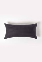 Homescapes Continental Egyptian Cotton Pillowcase 330 TC, 40 x 80 cm in Black - thumbnail 1