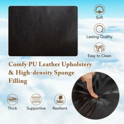 Gymax Home Office Chair Swivel Computer Chair With Adjustable Height & Wheels in Dark Brown - thumbnail 6