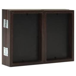 Berkfield Home Trifold Photo Frame Collage Dark Brown 22x15 cm+2x - Size: 22x15 cm - thumbnail 4