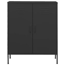 Berkfield Home Storage Cabinet Anthracite 80x35x101.5 cm Steel in Black - thumbnail 3