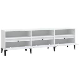 Berkfield Home TV Cabinet White 150x30x44.5 cm Engineered Wood - thumbnail 7