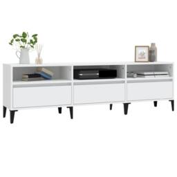 Berkfield Home TV Cabinet White 150x30x44.5 cm Engineered Wood - thumbnail 4