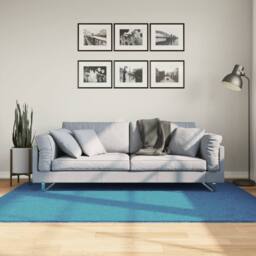 Berkfield Home Rug OVIEDO Short Pile Turquoise 140x200 cm in Blue - Size: Medium - thumbnail 2