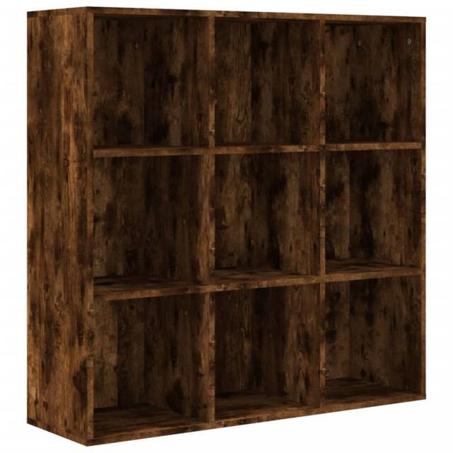 Berkfield Home Book Cabinet Smoked Oak 98x30x98 cm in Brown - Size: 98 x 30 x 98 cm - image 1