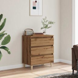 Berkfield Home Sideboard Artisan Oak 60x35x70 cm Engineered Wood in Brown - Size: 60 x 35 x 70 cm - thumbnail 3
