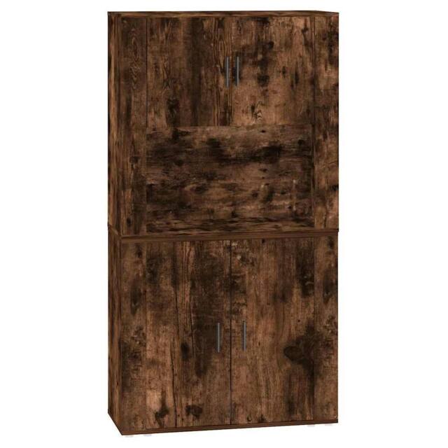 Berkfield Home Highboard Smoked Oak Engineered Wood in Brown - image 1