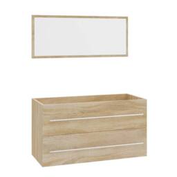 Berkfield Home Full 3 Piece Bathroom Furniture Set Sonoma Oak in Brown - thumbnail 5
