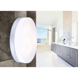 Netlighting Vranos Outdoor Flush Silver Metallic IP44 Opal Glass Shade 3x E27 - thumbnail 2