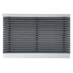 Nicoman Aluminium Barrier Dirt-Trapper Door Mat Grey Brush 60cm x 40cm - Size: 40 cm x 60 cm