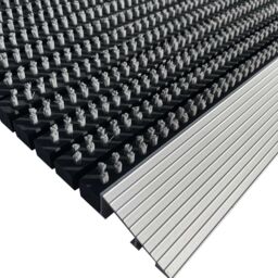 Nicoman Aluminium Barrier Dirt-Trapper Door Mat Grey Brush 60cm x 40cm - Size: 40 cm x 60 cm - thumbnail 2