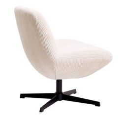 Nordlys Swivel Scandinavian Design Armchair in Beige - thumbnail 8