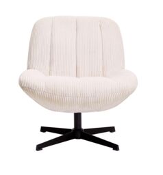 Nordlys Swivel Scandinavian Design Armchair in Beige - thumbnail 6