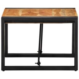 Berkfield Home Sturdy Coffee Table 50x50x35 cm Solid Wood Acacia in Brown - Size: 50 x 50 x 35 cm - thumbnail 1