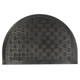 Nicola Spring Heavy Duty Half Moon Door Mats - 60 x 40cm - Grey - Set of 2 - Size: 40 cm x 60 cm - thumbnail 4