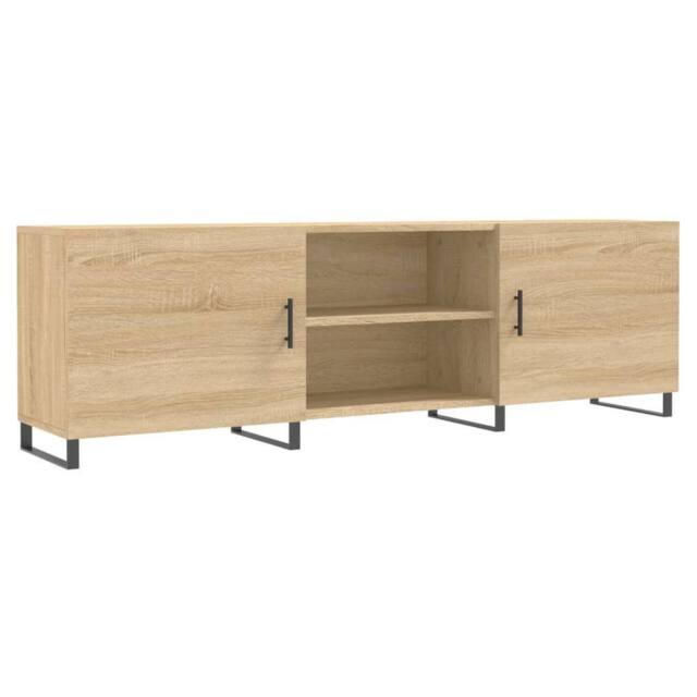 Berkfield Home TV Cabinet Sonoma Oak 150x30x50 cm Engineered Wood in Light Tan - Size: 150 x 30 x 50 cm - image 1