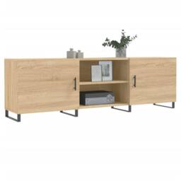 Berkfield Home TV Cabinet Sonoma Oak 150x30x50 cm Engineered Wood in Light Tan - Size: 150 x 30 x 50 cm - thumbnail 3