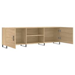 Berkfield Home TV Cabinet Sonoma Oak 150x30x50 cm Engineered Wood in Light Tan - Size: 150 x 30 x 50 cm - thumbnail 6