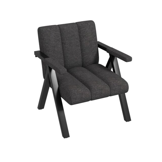 Gymax Oversized Accent Chair Comfy Reading Chair Armchair With Metal Frame in Dark Grey - image 1