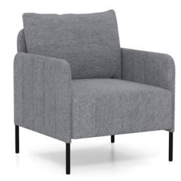 Costway Accent Chair Chenille Single Seat Sofa w/Adjustable Foot Pads in Grey - thumbnail 3