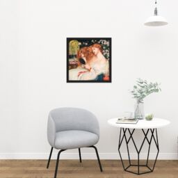 "Artery8 Wall Art Print Rossetti Lady Lilith Painting Square Framed Picture 16X16 Inch in Black - Size: W16"" x H16""" - thumbnail 2