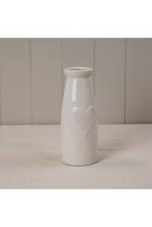 KDMD Ceramic Vase with Heart Embossment - 19mm in White - thumbnail 1