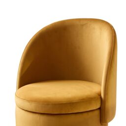 Nordlys Pouf de Salon avec Dossier et Rangement Ottoman with Backrest & Storage in Yellow - thumbnail 8