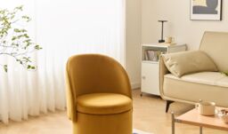 Nordlys Pouf de Salon avec Dossier et Rangement Ottoman with Backrest & Storage in Yellow - thumbnail 6