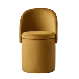Nordlys Pouf de Salon avec Dossier et Rangement Ottoman with Backrest & Storage in Yellow - thumbnail 9