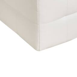 Wyld and Coco White Faux Leather Tufted Storage Ottoman - thumbnail 9